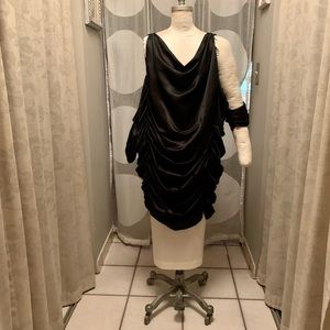 Black Short Satin Dress